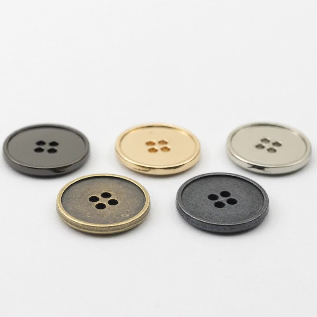 Metal Buttons-10pcs Silver/gold/gun/black/bronze Hole Button